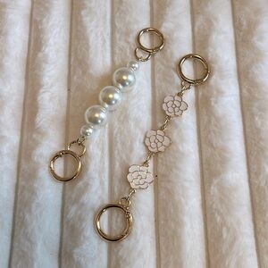 Purse Chain Strap Extender Gold & White pick 1